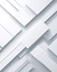 Abstract White Geometric Shapes Modern Design Background
