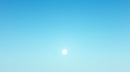 clear blue sky with the sun at zenith