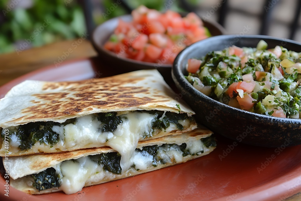 Sticker Spinach and Cheese Quesadilla - A Flavorful Mexican Dish