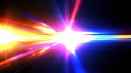 Vibrant light rays creating a cosmic burst effect