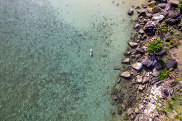 Tropical beach with blue sky Koh Kood or Koh Kut Thailand.