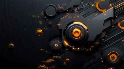 Obraz premium Abstract Futuristic Technology Background