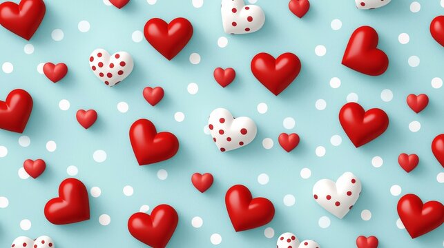 Retro-inspired Valentine's card design, vintage fonts, pastel tones, polka dot background, nostalgic feel