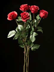 Obraz premium Red Roses in Vase