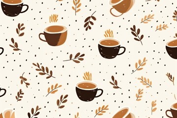 Obraz premium Coffee pattern backgrounds drink.