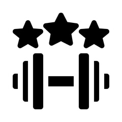 Barbell glyph icon