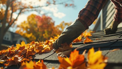 Autumn Leaf Removal: Cleaning Rooftops from Fall Foliage Efficiently and Safely Outdoors