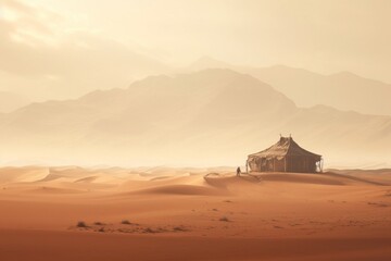 Desert chinese Style desert architecture building.