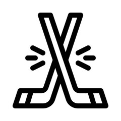 hockey stick line icon