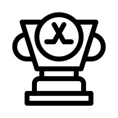hockey trophy line icon