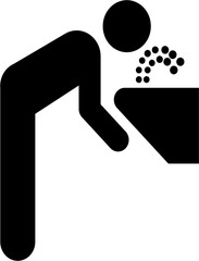 drinking fountain sign symbol isolated on white background. vector ilustration.	