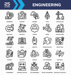 Engineering Line Icon Collection