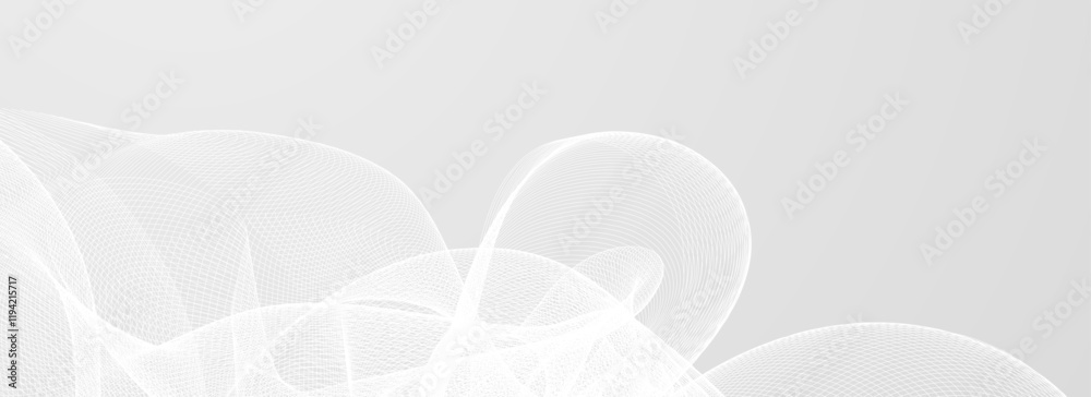 Aufkleber abstract grey wave lines pattern. silver flowing waves background. universal curved undulate stripe 