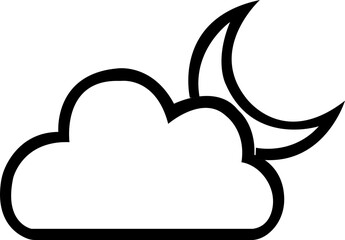 weather icon.Weather icon in line style, Weather isolated on white background. Clouds logo and sign, vector illustration. Simple modern design.the weather is beautiful.simple clouds icon.