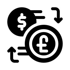 Currency Exchange glyph icon