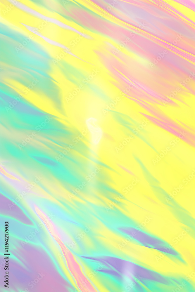 Wall mural pastel holographic background creating colorful light pattern