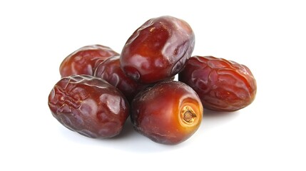 Obraz premium Close up of dates . Isolated on a White Background