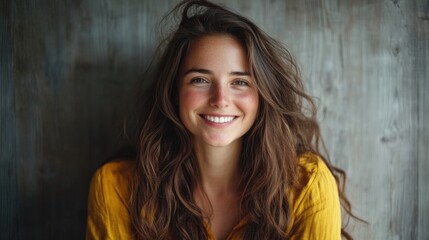 Fototapeta premium Woman with long brown hair