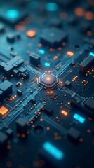 Obraz premium Automation Concept, Industrial Business Process Workflow Optimisation