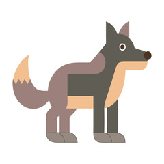 wolf icon silhouette vector art design