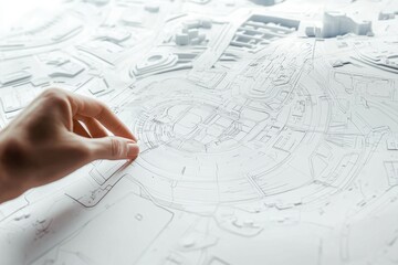 Hand Interacting With A Detailed Architectural Model