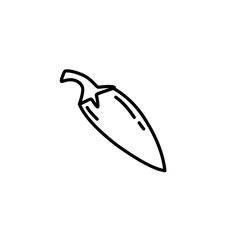 hand drawn chili outline