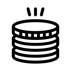 Coin line icon