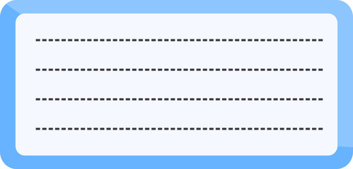 School Label Blank Note Template with Dotted Lines