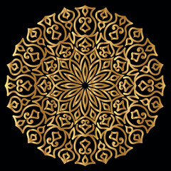 Mandala with floral ornament pattern, Hand drawn pattern, Mandala template for page decoration cards, book, logos.