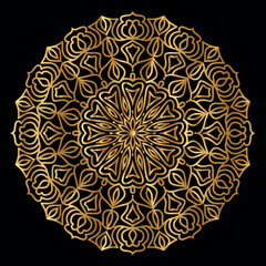 Mandala with floral ornament pattern, Hand drawn pattern, Mandala template for page decoration cards, book, logos.