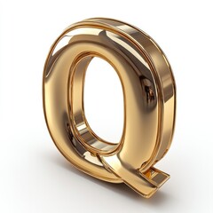 Golden Letter Q: A 3D Render of Luxury and Elegance