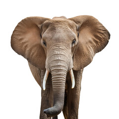 Obraz premium Elephant portrait, white isolated background