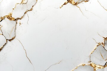Elegant White Gold Cracked Marble Texture Background, Ideal for Design Projects and Luxury Branding