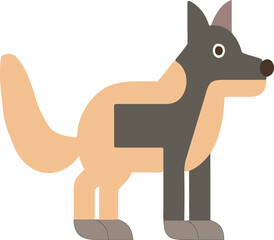 wolf icon silhouette vector art design