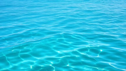 Obraz premium Pure blue turquoise water texture of the ocean sea with foam from and waves