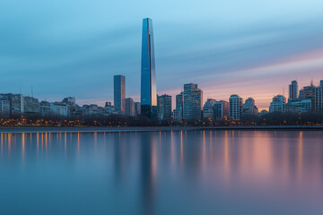Fototapeta premium city skyline at night