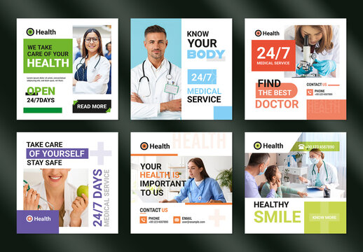 Medical Social Media Post Design Layout