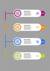 Presentation Elements vector colorful business flowchart
