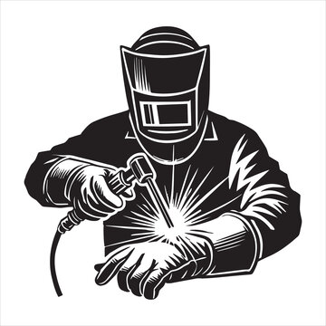 recommend clip art: Welding Steel Metal vector illustration, Welder clipart design