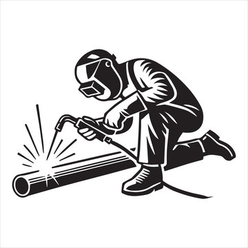 recommend clip art: Welding Steel Metal vector illustration, Welder clipart design