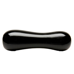 Obraz premium Dynamic black dumbbell transparent background fitness equipment studio isolated exercise concept