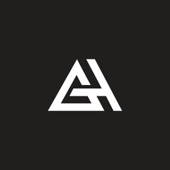 GH or HG letter logo design logotype concept, elegant style vector illustration, professional letter icon design and luxury background.