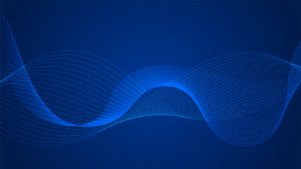 Geometric curved lines in gradient forming dynamic futuristic abstract flow patterns