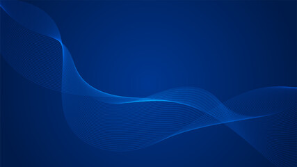 Geometric curved lines in gradient forming dynamic futuristic abstract flow patterns