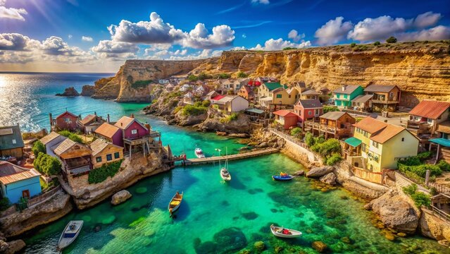 Sunny Malta: Popeye Village & Mellieha Bay Scenic View