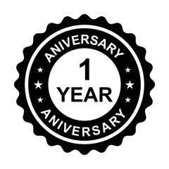 1 year anniversary gold icon vector for graphic design, logo, website, social media, mobile app, UI illustration