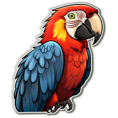 Fototapeta premium Scarlet Macaw. A Vibrant Tropical Bird