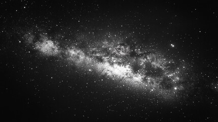 Beautiful spiral galaxy shining brightly in the dark expanse of space