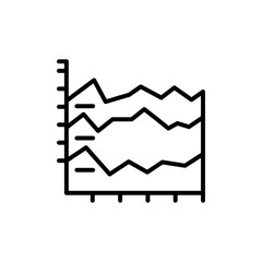 Area Chart Icon Art design illustration