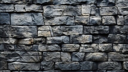 Texturing an aged wall made of gray stone 